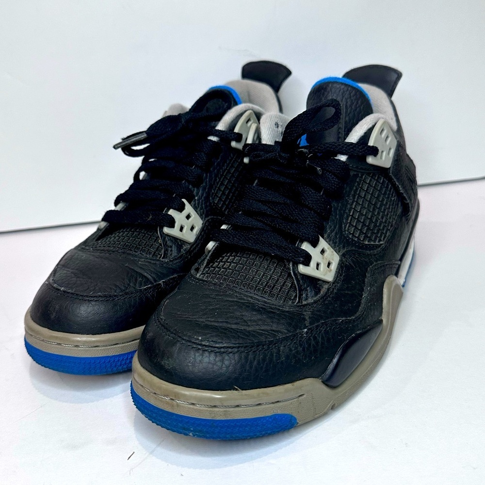 Kids Black and Blue Jordan Sneakers